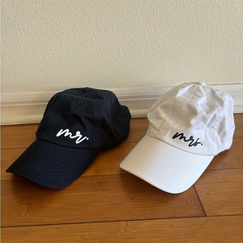 NWOT Mr and Mrs Baseball Hats